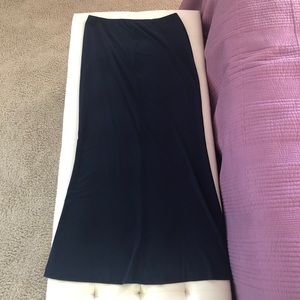 Norma Kamali Long Maxi Navy Blue Skirt